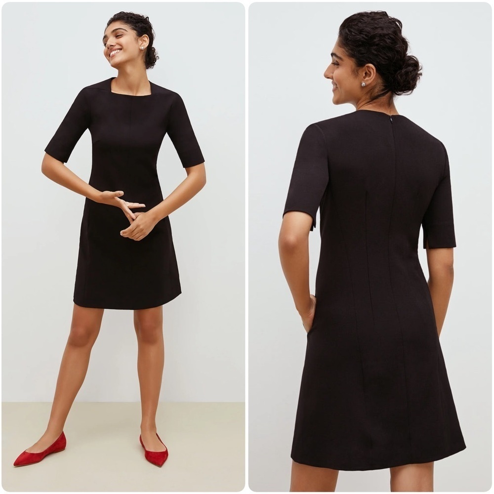 M.M.LAFLEUR | Black Emily Dress - Recycled WonderTex Size 0